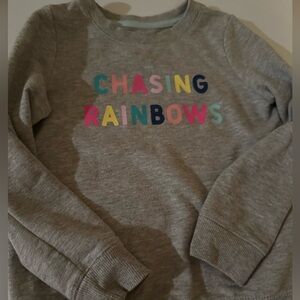 Gray Kids cat and Jack Sweatshirt with Colorful Lettering